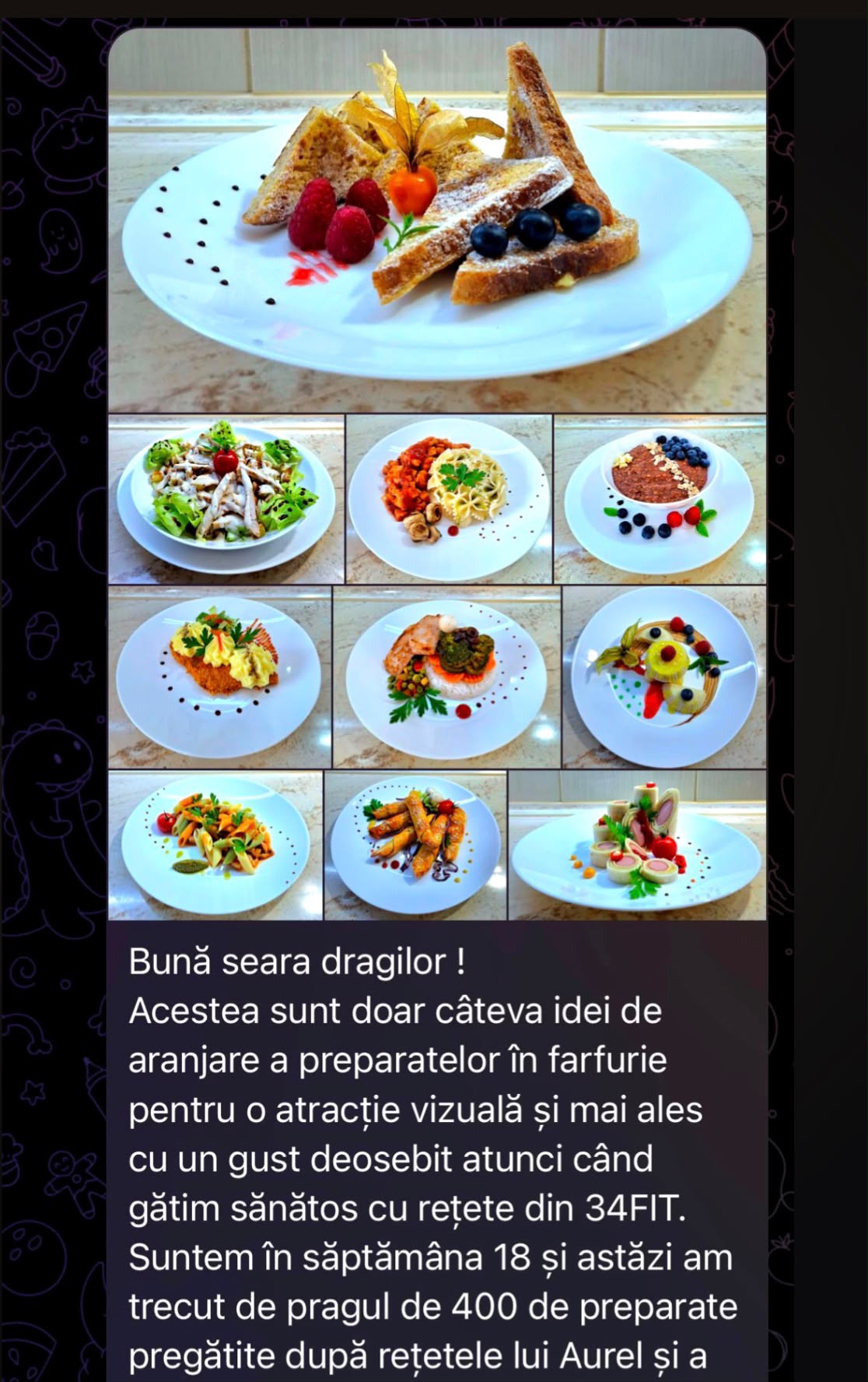 Mese gătite din rețetele 34 FIT și feedback primit
