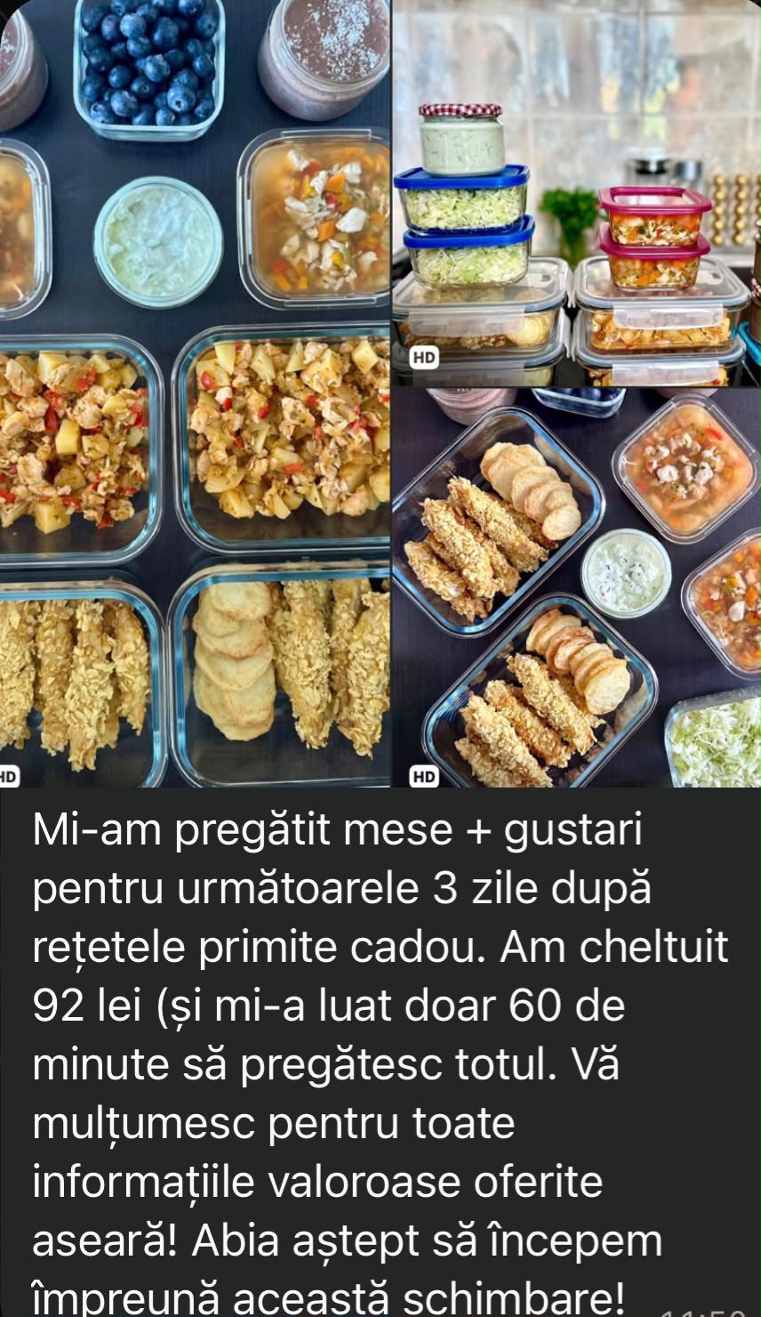 Pregătiri de mese și gustări din rețetele 34 FIT
